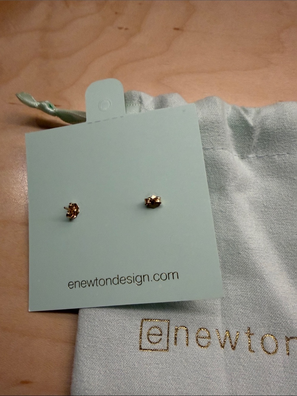 Enewton small cross earrings- white - Picture 3 of 3